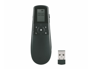 2.4GHz wireless air mouse red laser pointer with LCD monitor
